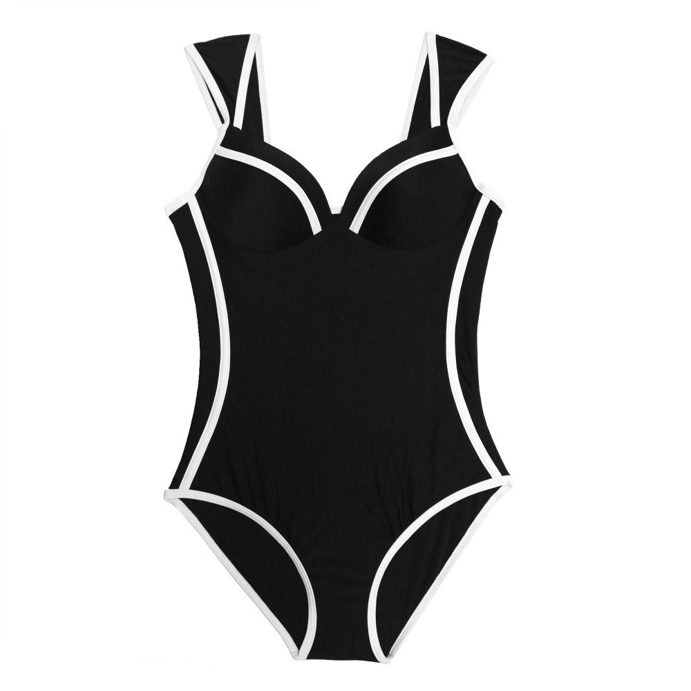 Thin And Belly Cover One-piece Swimsuit Hot Spring Underwire Sexy Fairy Fan Swimsuit Women